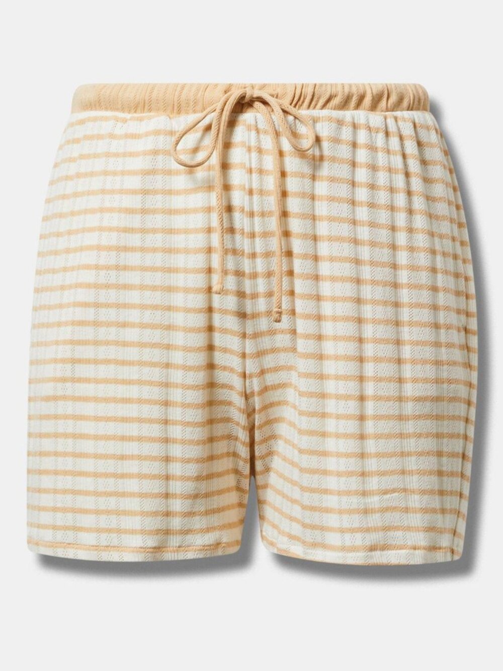NWT Torrid High-Rise Drawstring Knit Short Whisper white/ginger root Size 3X